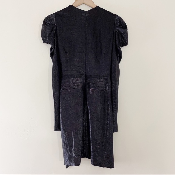 Jonathan Simkhai Metallic V-neck Belted Wrap Mini Dress - Picture 12 of 16